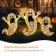 Glitzhome Set of 3  Lighted  Halloween 2.5D Ghosts Family Outdoor Décor with 200 Warm white  LED Lights （KD）