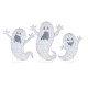 Glitzhome Set of 3  Lighted  Halloween 2.5D Ghosts Family Outdoor Décor with 200 Warm white  LED Lights （KD）