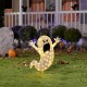 Glitzhome 35.5"H Lighted Halloween 2.5D Ghosts Outdoor Décor with 70 warm White LED Lights （KD）
