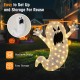 Glitzhome 35.5"H Lighted Halloween 2.5D Ghosts Outdoor Décor with 70 warm White LED Lights （KD）