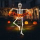 Glitzhome 86.25"H Lighted Halloween 2D Skeleton Outdoor Décor with 220 warm White LED Lights （KD）