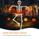 Glitzhome 86.25"H Lighted Halloween 2D Skeleton Outdoor Décor with 220 warm White LED Lights （KD）
