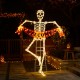 Glitzhome 86.25"H Lighted Halloween 2D Skeleton Outdoor Décor with 220 warm White LED Lights （KD）