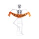 Glitzhome 86.25"H Lighted Halloween 2D Skeleton Outdoor Décor with 220 warm White LED Lights （KD）