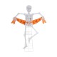 Glitzhome 86.25"H Lighted Halloween 2D Skeleton Outdoor Décor with 220 warm White LED Lights （KD）