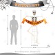 Glitzhome 86.25"H Lighted Halloween 2D Skeleton Outdoor Décor with 220 warm White LED Lights （KD）
