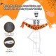Glitzhome 86.25"H Lighted Halloween 2D Skeleton Outdoor Décor with 220 warm White LED Lights （KD）