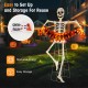 Glitzhome 86.25"H Lighted Halloween 2D Skeleton Outdoor Décor with 220 warm White LED Lights （KD）