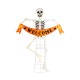 Glitzhome 86.25"H Lighted Halloween 2D Skeleton Outdoor Décor with 220 warm White LED Lights （KD）