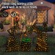 Glitzhome Set of 3  Lighted  Halloween 2.5D Witches with Cauldron Outdoor Décor with 340 Warm White LED Lights （KD）