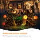 Glitzhome Set of 3  Lighted  Halloween 2.5D Witches with Cauldron Outdoor Décor with 340 Warm White LED Lights （KD）