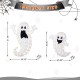 Glitzhome Set of 2 Lighted Halloween 2.5D Ghosts Family Outdoor Décor with 80L+50L Warm White LED Lights （KD）