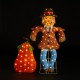 Glitzhome Set of 2 Lighted Fall 2.5D Scarecrow & Pumpkin Outdoor Décor with 80L+30L Warm White LED Lights （KD）