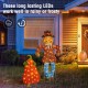 Glitzhome Set of 2 Lighted Fall 2.5D Scarecrow & Pumpkin Outdoor Décor with 80L+30L Warm White LED Lights （KD）