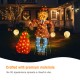 Glitzhome Set of 2 Lighted Fall 2.5D Scarecrow & Pumpkin Outdoor Décor with 80L+30L Warm White LED Lights （KD）