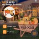 Glitzhome 36.25“L Lighted Fall  Pumpkin Wheel Barrow with Labrador Outdoor Décor with 130 Warm White LED Lights （KD）
