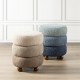 Glitzhome Modern Gradient Brown Upholstered Storage Ottoman or Accent Stool with Rubberwood Ball Feet