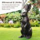 Glitzhome 23"H MGO Bronze Standing Rabbit Statue