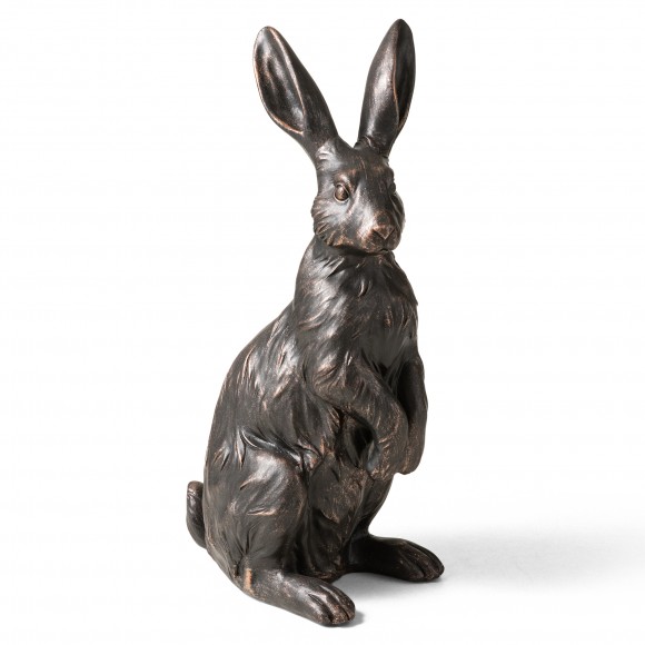 Glitzhome 23"H MGO Bronze Standing Rabbit Statue
