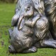 Glitzhome 21.25"H MGO Bronze Mom and Baby Rabbit Statue