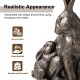 Glitzhome 21.25"H MGO Bronze Mom and Baby Rabbit Statue
