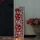 Glitzhome 36"H Valentine's Lighted Wooden  Stacked Heart Porch Decor w/Timer
