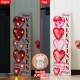 Glitzhome 36"H Valentine's Lighted Wooden  Stacked Heart Porch Decor w/Timer
