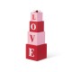 Glitzhome 25"H Valentine's Wooden Double-Sided XOXO & LOVE Boxed Porch Decor