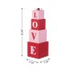 Glitzhome 25"H Valentine's Wooden Double-Sided XOXO & LOVE Boxed Porch Decor