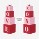 Glitzhome 25"H Valentine's Wooden Double-Sided XOXO & LOVE Boxed Porch Decor