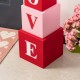 Glitzhome 25"H Valentine's Wooden Double-Sided XOXO & LOVE Boxed Porch Decor