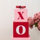 Glitzhome 25"H Valentine's Wooden Double-Sided XOXO & LOVE Boxed Porch Decor