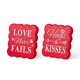 Glitzhome 6"H Set of 2 Valentine's Wooden  Table Decor