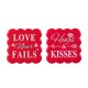 Glitzhome 6"H Set of 2 Valentine's Wooden  Table Decor