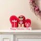 Glitzhome 12"L Set of 4 Valentine's Wooden Table Block