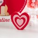 Glitzhome 12"L Set of 4 Valentine's Wooden Table Block