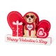 Glitzhome 12"L Set of 4 Valentine's Wooden Table Block