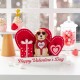 Glitzhome 12"L Set of 4 Valentine's Wooden Table Block