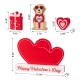 Glitzhome 12"L Set of 4 Valentine's Wooden Table Block