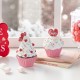 Glitzhome S/2 Valentine's Resin Cupcakes Table Decor