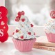 Glitzhome S/2 Valentine's Resin Cupcakes Table Decor