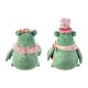 Glitzhome Set of 2  Valentine's Frog Couple Figurine