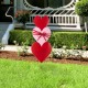 Glitzhome 36"H Set of 3 Valentine's Metal  Stacked Heart Yard Stake (KD)