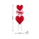 Glitzhome 36"H Set of 3 Valentine's Metal  Stacked Heart Yard Stake (KD)