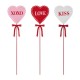 Glitzhome 16"H Set of 3 Valentine's Metal Heart Yard Stake (KD)