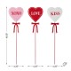 Glitzhome 16"H Set of 3 Valentine's Metal Heart Yard Stake (KD)