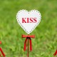 Glitzhome 16"H Set of 3 Valentine's Metal Heart Yard Stake (KD)