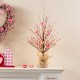 Glitzhome 20"H Lighted Valentine's Pink Berry Heart Table Tree