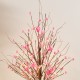 Glitzhome 20"H Lighted Valentine's Pink Berry Heart Table Tree