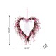 Glitzhome 17"H Valentine's Pink Berry Heart Wreath